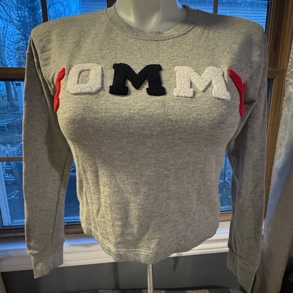 Tommy Hilfiger Gray Sweatshirt with Bold Accents - Picture 1 of 4